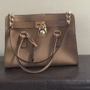 Michael Korda Hamilton Saffiano Lather Satchel